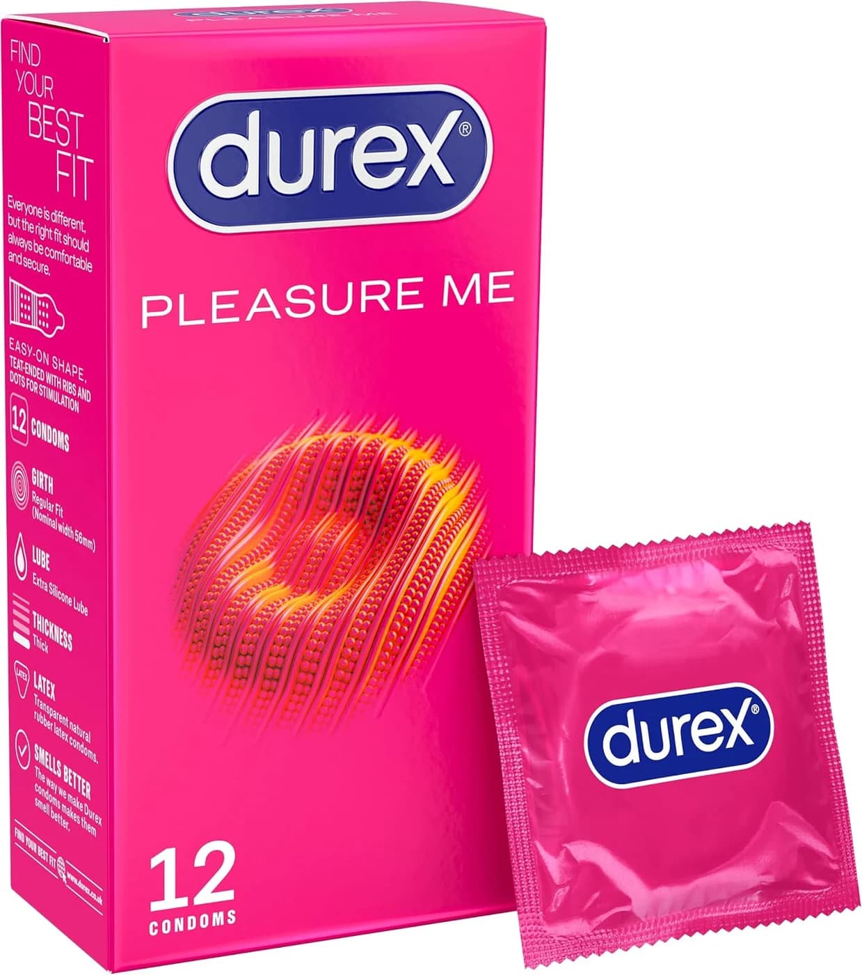 Durex Pleasure Me Condoms 12 pack