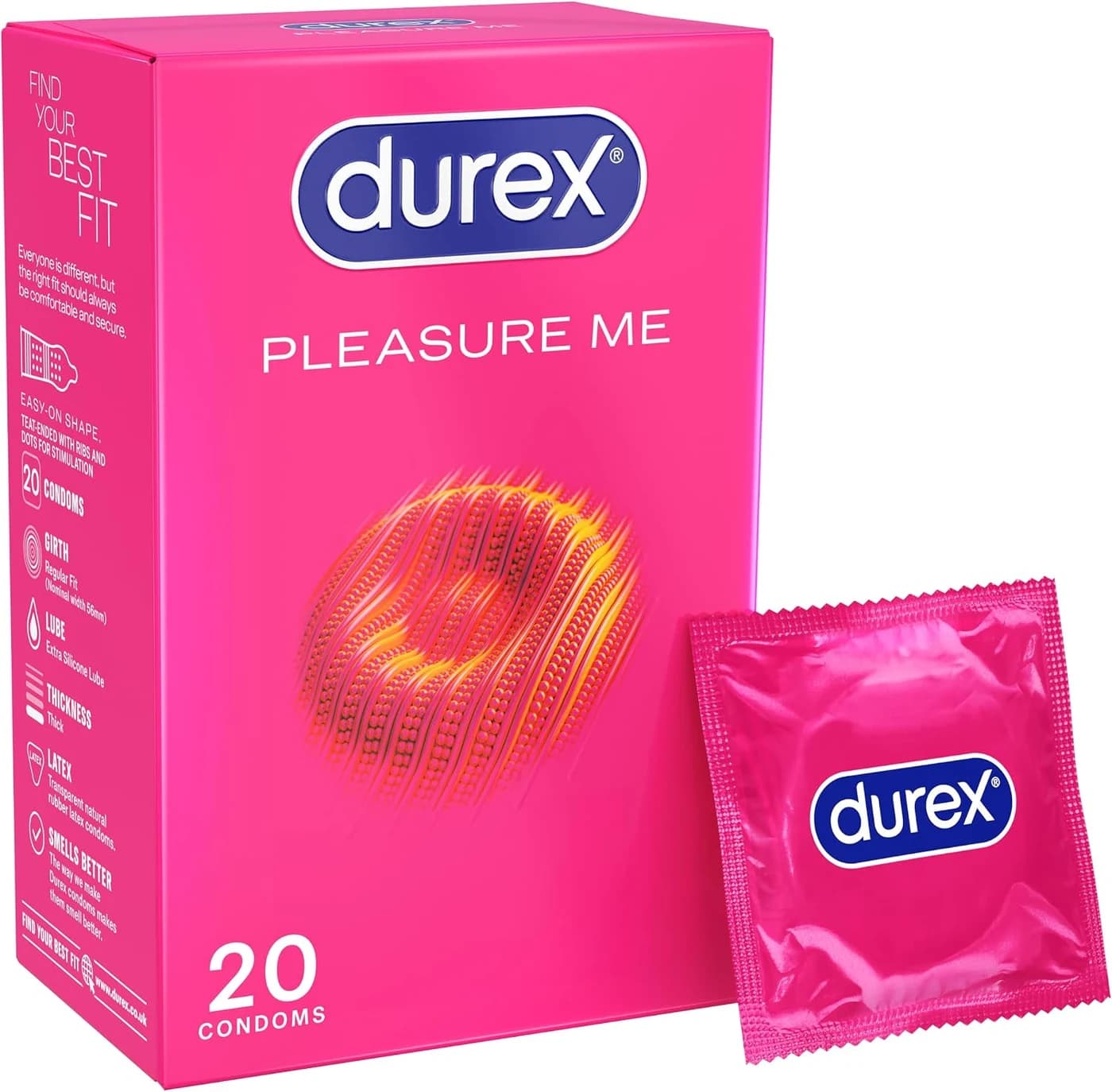 Durex Pleasure Me Condoms 20 pack