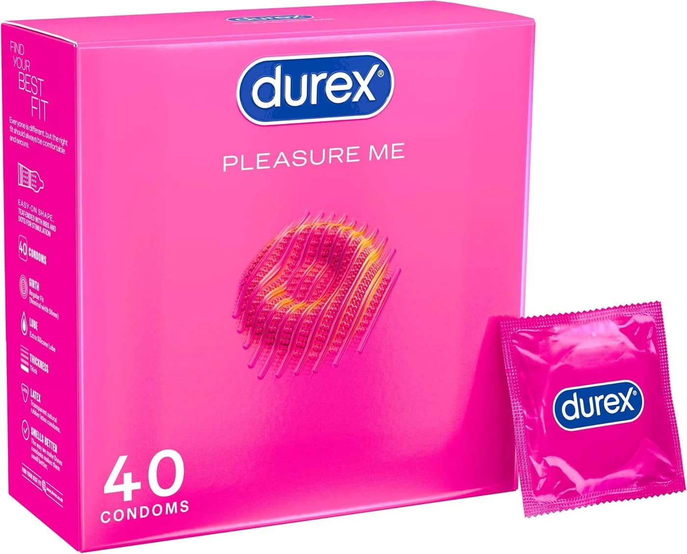 Durex Pleasure Me Condoms 40 pack