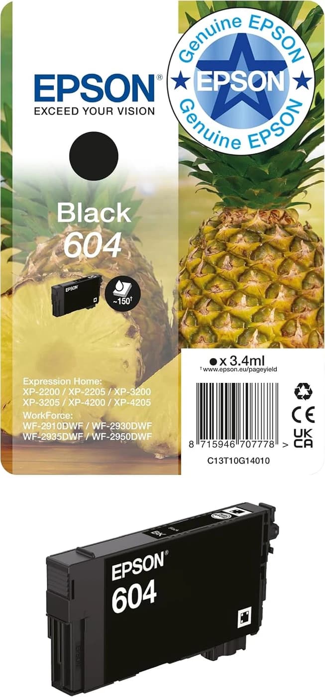 Epson 604 Black Pineapple Ink Cartridge