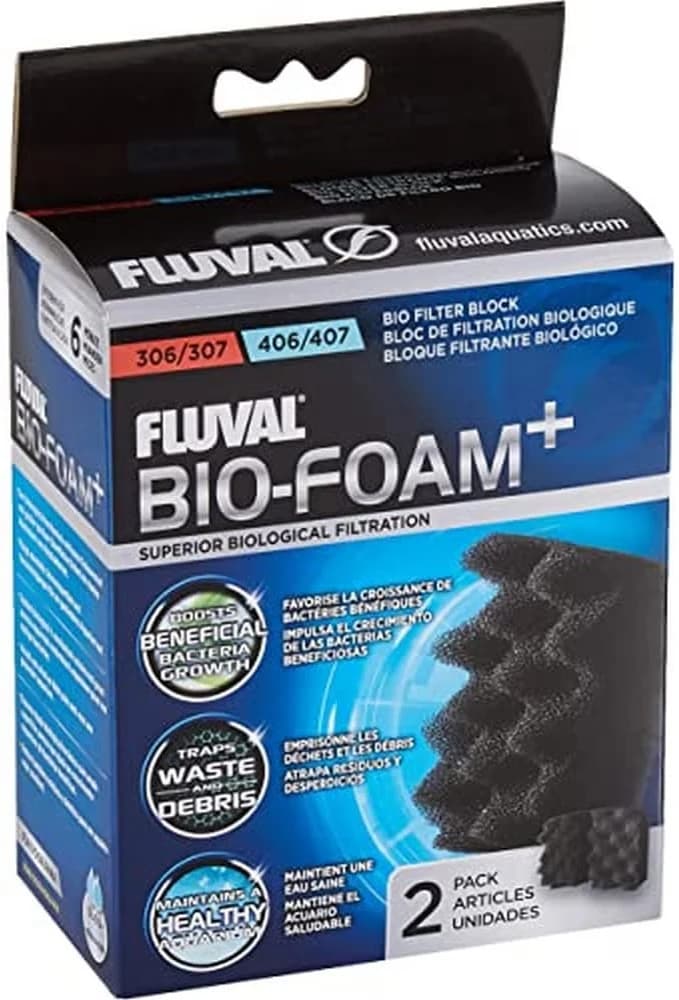 Fluval Bio-Foam+ Filter Block 306/207, 406/407 (2 Pack)