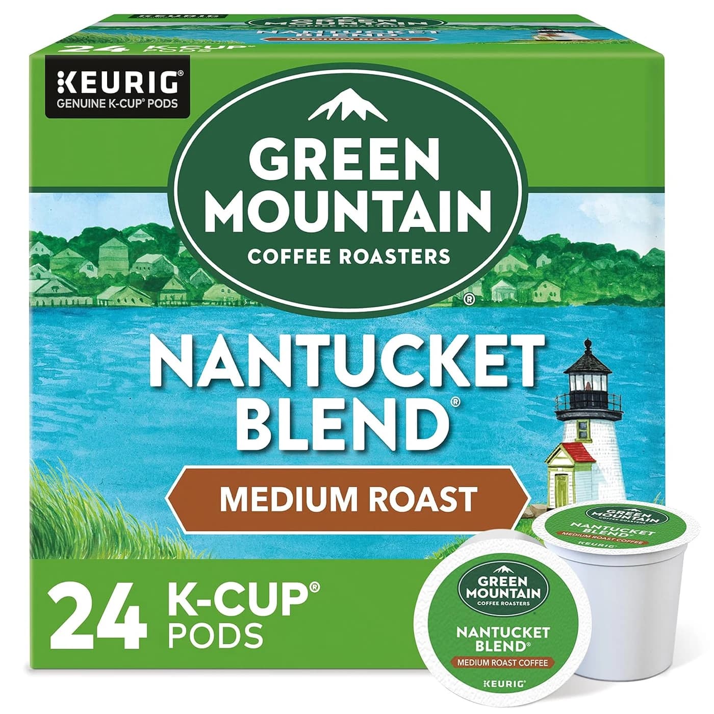 Green Mountain Coffee Roasters Nantucket Blend Medium Roast, 24 Coffee Pods