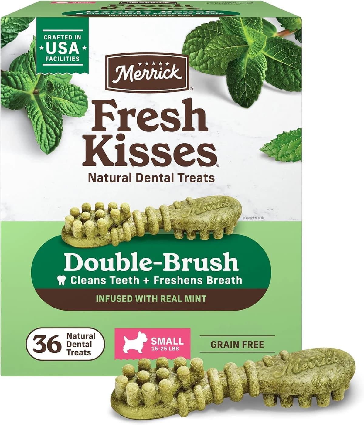Merrick Fresh Kisses Natural Dental Treats, Small Dogs 15-20 lbs, 36 Treats