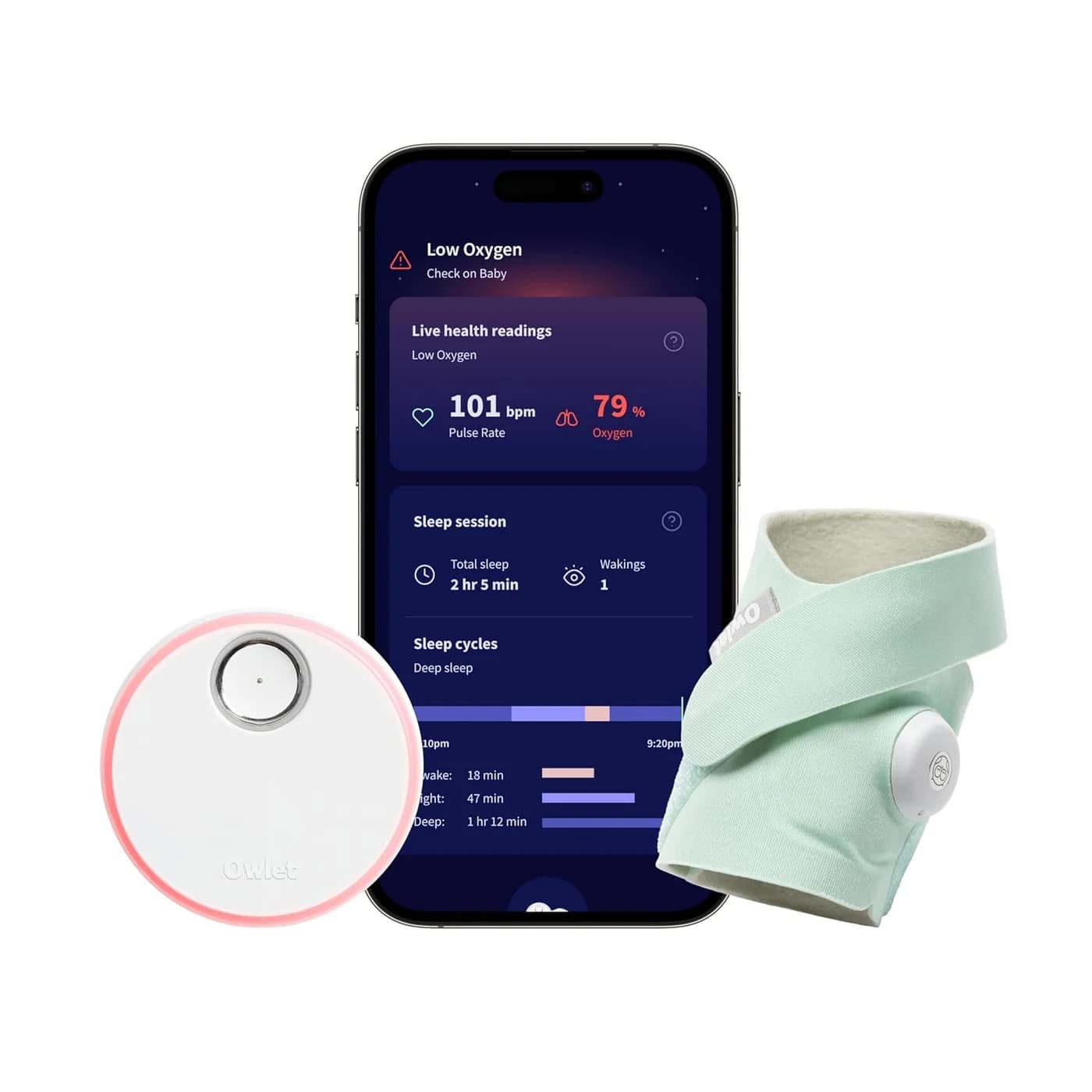 Owlet Dream Sock Smart Baby Monitor - Mint