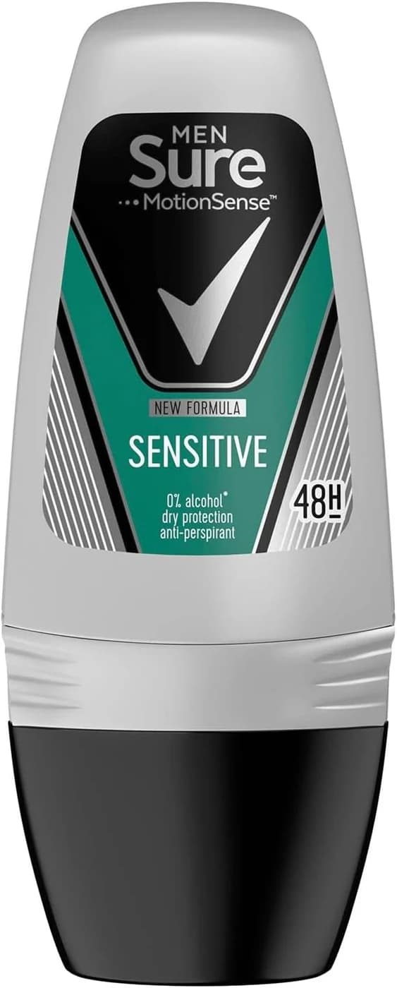Sure Men Motion Sense Sensitive Anti-Perspirant Roll On Deodorant 50 ml (Pack of 6)